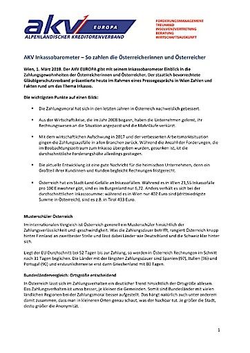  Presseinformation AKV Inkassobarometer