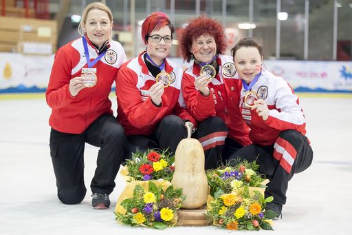  Im Zielwettbewerb Damen Teamwertung kürte sich
Österreich zum Weltmeister