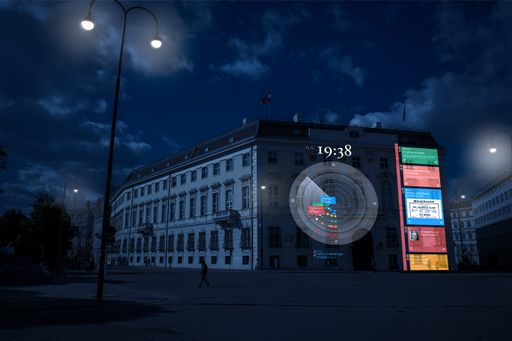 Vorschau Bild von Zeituhr 1938: Projektion auf das Bundeskanzeleramt