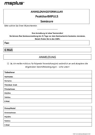  Anmeldeformular zum DSGVO-Praxisseminar