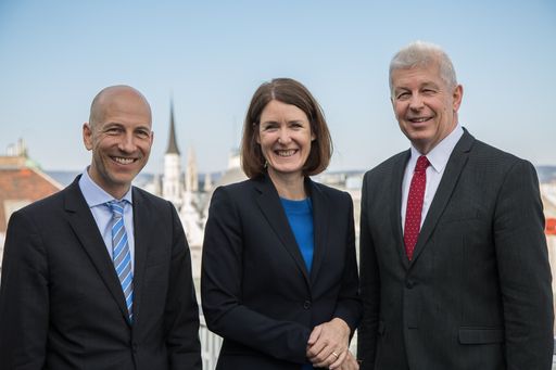 Im Bild v.l.: Martin Kocher, IHS; Henrietta Egerth,
FFG; Klaus Pseiner, FFG