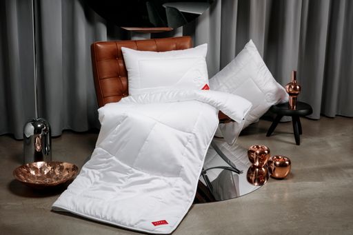 Ein Bett aus Unterbett, Bettdecke und Kissen aus
Tencel ist der beste Garant für erholsame Nachtstunden.HEFEL - 100%
Made in Austria.