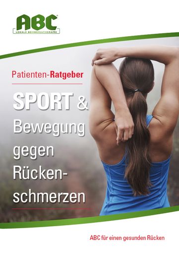 Cover ABC-Patientenratgeber "Sport und Bewegung
gegen Rückenschmerzen"