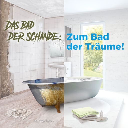 Vorschau Bild von Visual - Die 1a-Installateure starten Wettbewerb
zum desolatesten Bad Österreichs und verwandeln es in das Bad der
Träume.