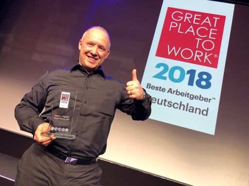 Daniel Attallah bei der Preisverleihung zu Great
Place to Work in Berlin