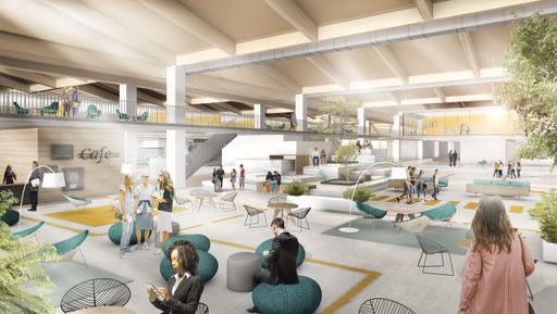 Das geplante Innovationszentrum in Eberstalzell
wird zu einem Ort der Begegnung von Bildung, Forschung und
Wirtschaft.