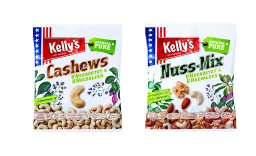 Vorschau Bild von Kelly's Natura & Pure Cashews ungeröstet und
ungesalzen & Kelly's Natura & Pure Nuss Mix ungeröstet und
ungesalzen