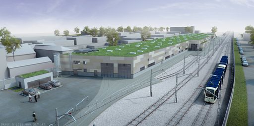 Vorschau Bild von Neue Remise der Wiener Lokalbahnen, Rendering