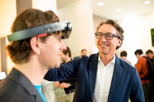 Leonhard Schitter (Vorstandssprecher der Salzburg AG) bei der
Startup-Messe