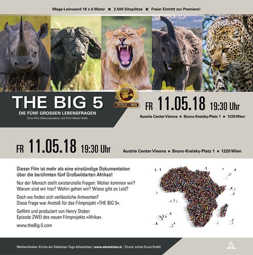 Vorschau Bild von Jeder Nationalpark in Afrika kann sich glücklich schätzen, wenn
er die "Big 5" im Angebot hat: Nashorn, Büffel, Löwe, Elefant und
Leopard. Sie sind groß, wild und versprechen ein wenig Nervenkitzel.