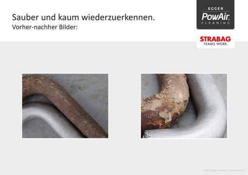 Vorschau Bild von PowAir Cleaning mit speziell designten PowAir
Glasspearls und M. Swarovski GmbH und der Egger Dengeleffekt