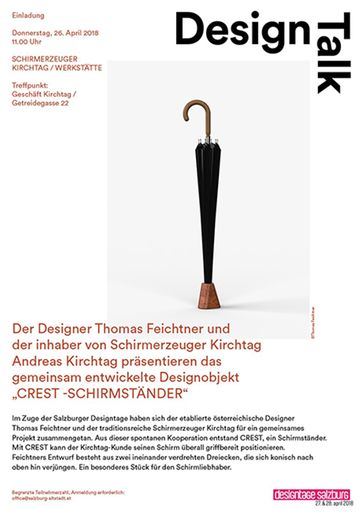 Eigens für die Designtage wurde der Schirmständer
CREST entwickelt.
