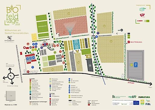 Vorschau Bild von Geländeplan der Biofeldtage 2018 beim Bio-Landgut Esterhazy in Donnerskirchen