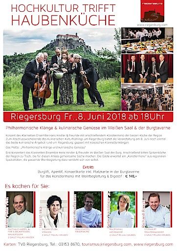 Vorschau Bild von Programmfolder Hochkultur trifft Haubenküche am 8. Juni in Riegersburg