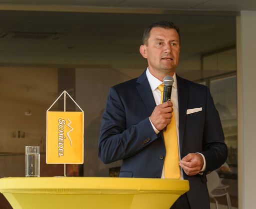 Vorschau Bild von Schiedel ACADEMY Eröffnung am Donnerstag, 26. April
2018. Im Bild: Franz Nürnberger - GF Schiedel Österreich.