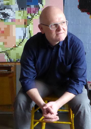  Der Künstler Jürgen Wagner in seinem Atelier in Langenlois