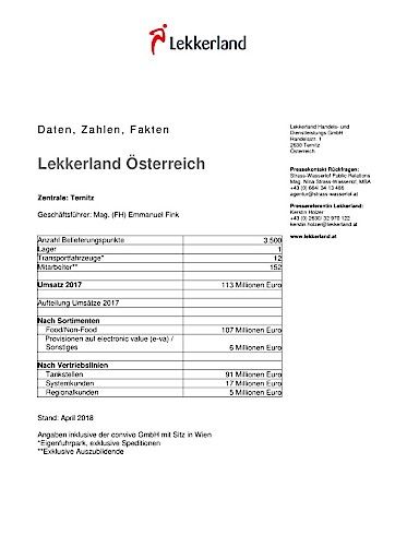 Vorschau Bild von Factsheet Lekkerland Österreich