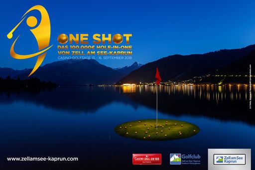  Machen Sie Ihren Abschlag beim ONE SHOT Event im
Rahmen der Casino-Golftage in Zell am See Kaprun und gewinnen Sie
100.000 Euro bei einem Hole-in-one
