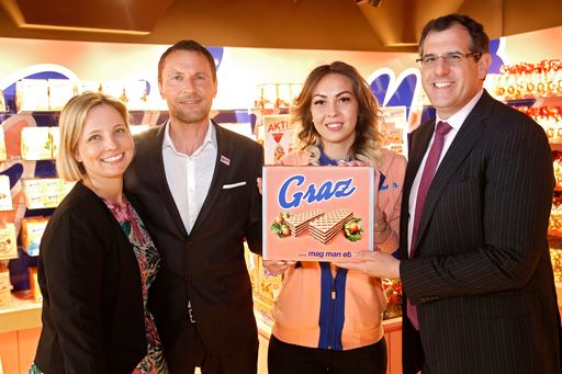Vorschau Bild von Josef Manner & Comp. AG; Ero?ffnung des neuen
Manner-Shops in Graz; 8010 Graz, Hauptplatz 3;.9. 5. 2018;.Photo:
Bernhard Noll / Manner