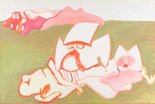 Vorschau Bild von Maria Lassnig Erschaffung der Eva, 1962/63 Öl auf Leinwand 97 x
146 cm © Maria Lassnig Stiftung Foto © mumok – Museum moderner Kunst
Stiftung Ludwig Wien, Leihgabe der Artothek des Bundes