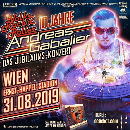 ARTWORK zur Veranstaltung "ANDREAS GABALIER MEGA Stadion-Show"