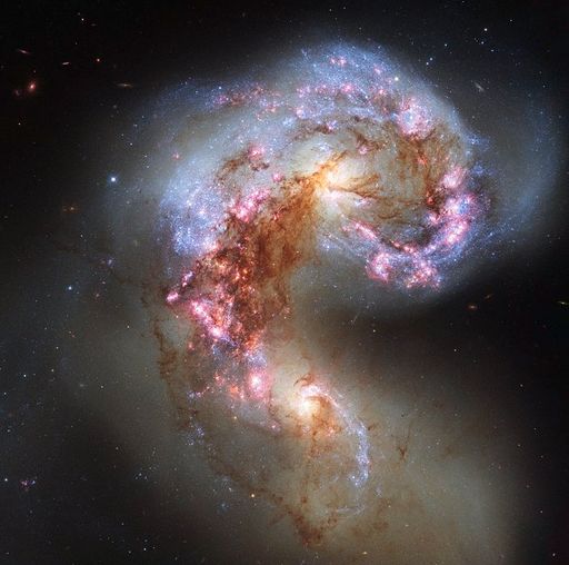 Sonderausstellung "Our Place in Space".
Antennagalaxie
