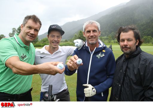 NASSFELD,AUSTRIA,08.JUN.18 - SPORTHILFE - Charity
Golf Trophy. Image shows Armin Assinger, Stefan Thurnbichler,
Michael Konsel and Claus Breulmann..Photo: GEPA pictures/ Andreas
Pranter