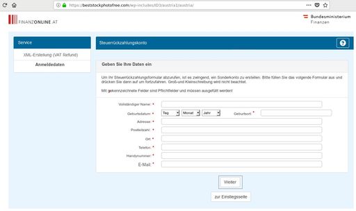 Darstellung der gefälschen Webseite im Stil von
FinanzOnline