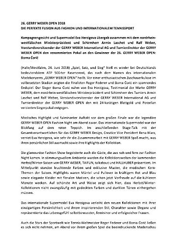 Vorschau Bild von 26. GERRY WEBER OPEN 2018