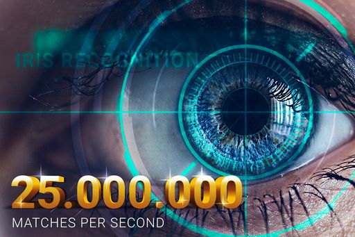 Abgleich innerhalb eines Wimpernschlags: Die Iris-Erkennung von
DERMALOG kann bis zu 25 Millionen Augen pro Sekunde prüfen. Weiterer
Text über ots und www.presseportal.de/nr/8896 / Die Verwendung
dieses Bildes ist für redaktionelle Zwecke honorarfrei.
Veröffentlichung bitte unter Quellenangabe: "obs/Dermalog
Identification Systems GmbH"