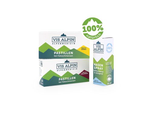  VIS ALPIN Alpensalzpastillen Honig, VIS ALPIN
Alpensalzpastillen Holunder, VIS ALPIN Alpensalznasenspray