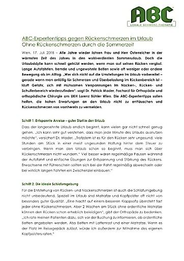Vorschau Bild von Vollversion der Presseaussendung