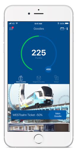  goSmart-App belohnt sichere Autofahrer mit 50 %
Rabatt auf WESTBahn-Tickets