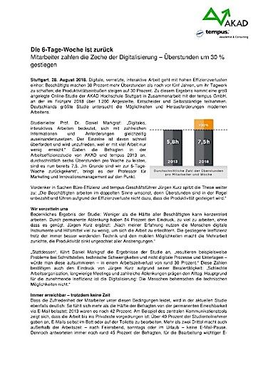 Vorschau Bild von Die 6-Tage-Woche ist zurück