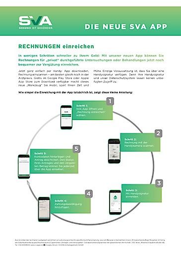 Vorschau Bild von Anleitung zur neuen SVA-App: Rechnungen einreichen und Bewilligungen einholen ist jetzt bei der Sozialversicherung der gewerblichen Wirtschaft mobil möglich.