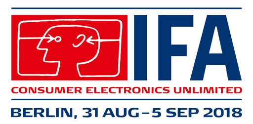 Vorschau Bild von IFA Logo 2018. Weiterer Text über ots und
www.presseportal.de/nr/74271 / Die Verwendung dieses Bildes ist für
redaktionelle Zwecke honorarfrei. Veröffentlichung bitte unter
Quellenangabe: "obs/TVT.media GmbH"
