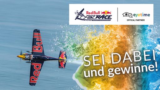  Sujet des Gewinnspiels von eyetime im Rahmen des
Red Bull Air Race in Wiener Neustadt