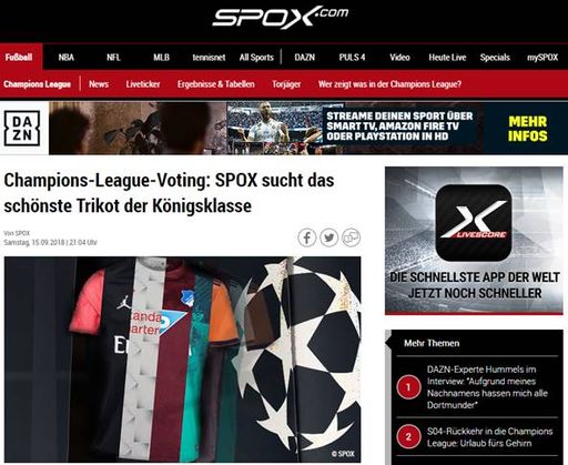 Vorschau Bild von Auf SPOX Österreich sind ab dieser Woche die UEFA
Champions League und die UEFA Europa League zu sehen.