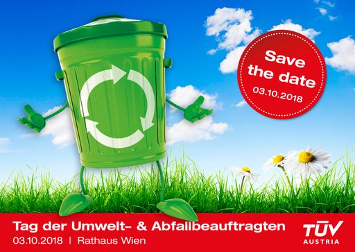 Am diesjährigen Tag der Umwelt- und
Abfallbeauftragten diskutieren die Expert/innen, wie man die
unterschiedlichsten Umweltrisiken im Betrieb minimieren kann. Oder
diese Risiken in Chancen für das Unternehmenswachstum verwandeln
kann. www.tuv-akademie.at/tdua