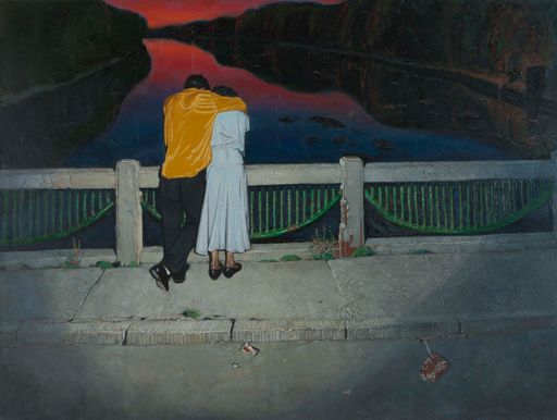  Wang Xingwei, "My Beautiful Life", 1993–1995 Öl auf
Leinwand Courtesy Sigg Collection © Wang Xingwei