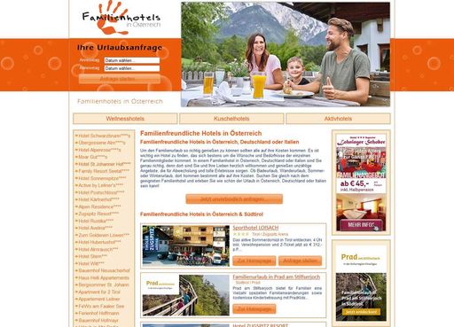 Familienfreundliche Hotels in den schönsten
Regionen Österreichs, Südtirol und Deutschland