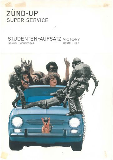 Zünd-Up, "Super Service Studenten-Aufsatz" aus dem
Projekt "The Great Vienna Auto-Expander", 1969