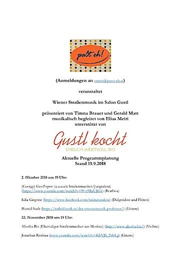 Vorschau Bild von Gustl kocht präsentiert: Wiener Straßenmusik im Salon Gustl