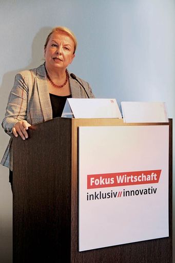  Sozialministerin Mag.a Beate Hartinger-Klein @FOKUS
WIRTSCHAFT: inklusiv//innovativ am 27.09.2018 am Flughafen Wien