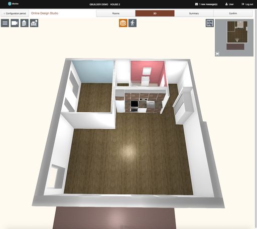 Vorschau Bild von GBuilder ist ein digitaler Arbeitsplatz und
verwaltet Prozesse, Bestellungen und den Kundenkontakt. Hier finden
Kunden, Planer, Lieferanten und Ausführende dynamische Material- und
Ausstattungslisten inklusive Bauwerks- und Projektdaten, Preise und
Garantien.
