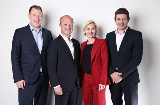 Unternehmens-Partnerschaft: Gerhard Fehr, Markus
Mair, Eva Maria Kubin, Alexis Johann (von links).