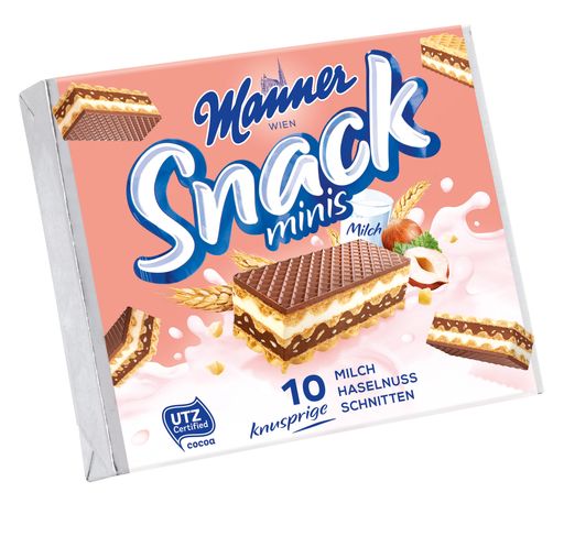 Vorschau Bild von Neuprodukt Manner Snack Minis mit Milchcreme und
Kakao aus eigener Röstung