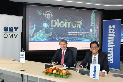 Bildtext: v.l.n.r. Johann Pleininger,
Vorstandsmitglied Upstream und stellvertretender
Vorstandsvorsitzender der OMV und Gavin Rennick, Präsident Software
Integrated Solutions (SIS) at Schlumberger Bildquelle: OMV;
redaktionelle Verwendung honorarfrei