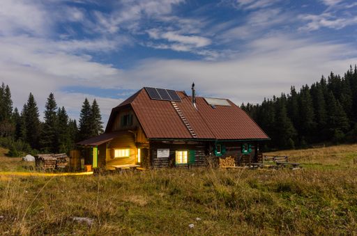 Vorschau Bild von Nachtaufnahme bei Mondlicht, Gloggnitzerhütte