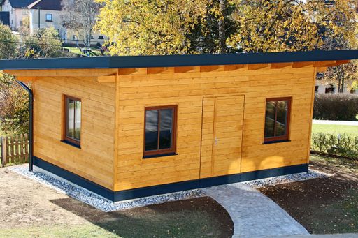 Gartenhaus, das im Rahmen des Schulprojektes von Schülern der PTS
Griesbach und Professionisten der Georg Fessl GmbH errichtet wurde.